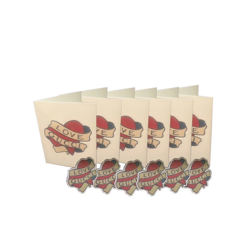 🌹Handmade Gucci Love Tattoo Card Set + stickers/envelopes